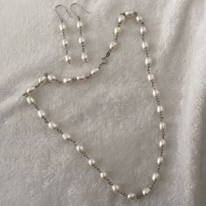 Sterling Silver and Freshwater Pearl Necklace